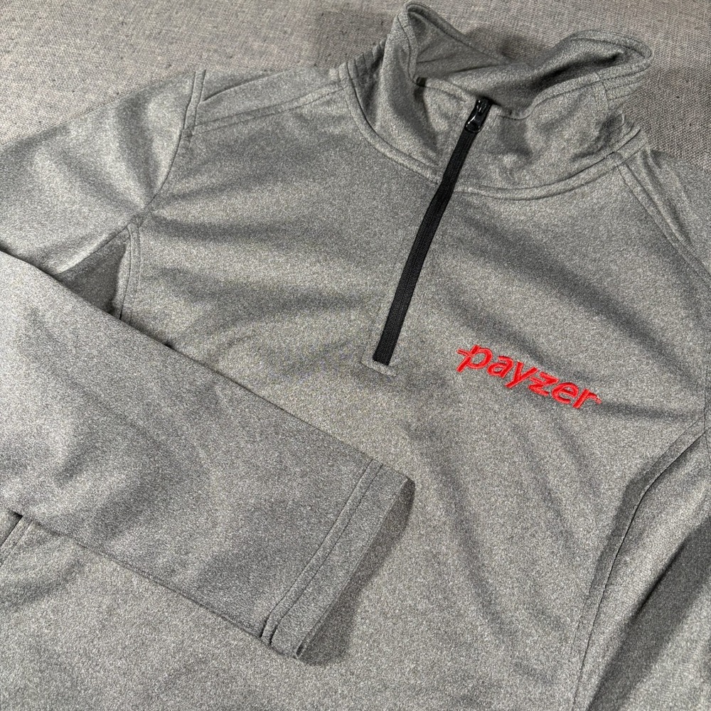 The North Face Quarter Zip Pullover Womens Large Gray Payzer Logo Fleece Top